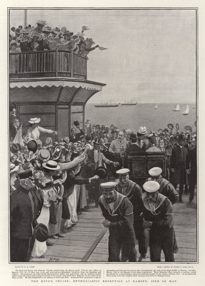 La croisière du roi, réception enthousiaste à Ramsey, île de Man - Henry Marriott Paget